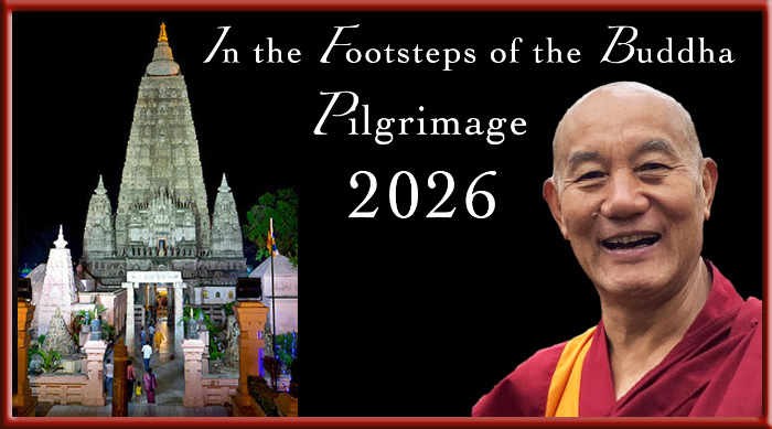 In the Footsteps of the Buddha – 2026 pilgrimage poster